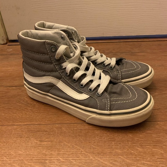 light grey vans high tops